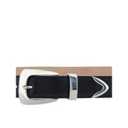 Khaite Black Calf Leather Bos Taurus Regular Belt