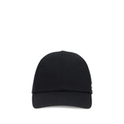 Courrèges Black Cotton Cap (Baseball Hat)