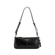Prada Black Calf Leather Bos Taurus Shoulder Bag