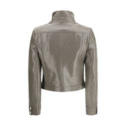 Courrèges Gray Cotton Full-Length Jacket