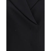 Max Mara Black Fleece Wool Coat