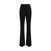 Max Mara Black Fleece Wool Flared Pants