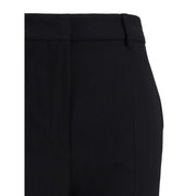 Max Mara Black Fleece Wool Flared Pants