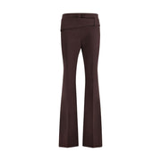 Max Mara Purple Polyester Dress Pants