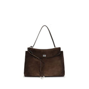 Balenciaga Brown Calf Leather Bos Taurus Shoulder Bag