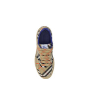 Burberry Beige Fabric Low Top Sneakers