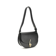 Burberry Black Calf Leather Bos Taurus Shoulder Bag