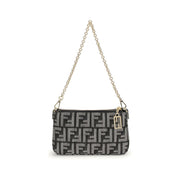 Fendi Blue Cotton Clutch Bag
