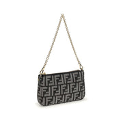 Fendi Blue Cotton Clutch Bag