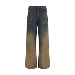Diesel Multicolor Lyocell Relaxed Fit Jeans