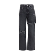 Agolde Black Recycled Cotton Straight-Leg Jeans