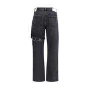 Agolde Black Recycled Cotton Straight-Leg Jeans