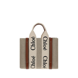 Chloé Brown Canvas Handbag