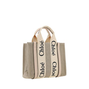 Chloé Brown Canvas Handbag