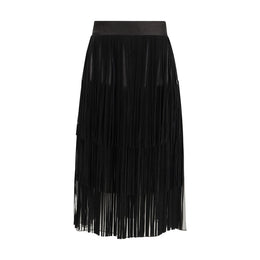 Dolce & Gabbana Black Silk Long Skirt