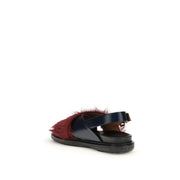 Marni Multicolor Calf Leather Bos Taurus Flat Sandals