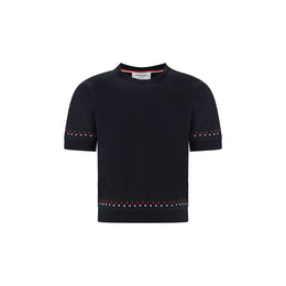 Thom Browne Black Cotton T-Shirt