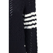 Thom Browne Blue Fleece Wool Sweatshirt