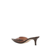 Gianvito Rossi Brown Polyurethane Stiletto Heel Sandals