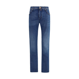Jacob Cohen Blue Cotton Slim Fit Jeans