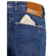 Jacob Cohen Blue Cotton Slim Fit Jeans