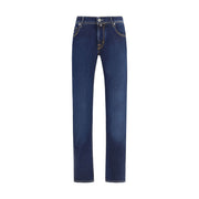 Jacob Cohen Blue Cotton Slim Fit Jeans