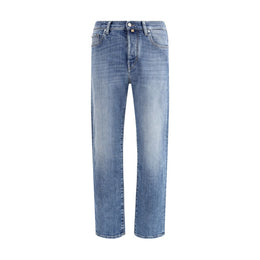 Jacob Cohen Blue Cotton Relaxed Fit Jeans