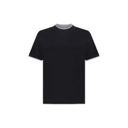 Brunello Cucinelli Black Cotton T-Shirt
