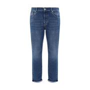 Brunello Cucinelli Blue Cotton Straight-Leg Jeans