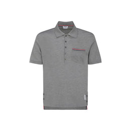 Thom Browne Gray Cotton Polo Shirt