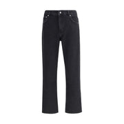 Represent Black Cotton Straight-Leg Jeans