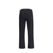 Represent Black Cotton Straight-Leg Jeans
