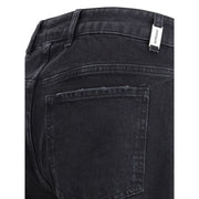Represent Black Cotton Straight-Leg Jeans