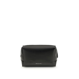 Marni Black Calf Leather Bos Taurus Shoulder Bag
