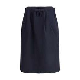 Prada Blue Fleece Wool Midi Skirt