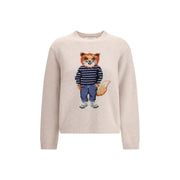 Maison Kitsuné Cream Merino Wool Sweatshirt