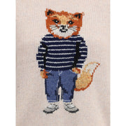 Maison Kitsuné Cream Merino Wool Sweatshirt