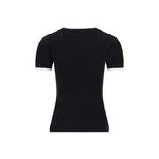 Courrèges Black Cotton T-Shirt