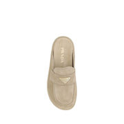 Prada Beige Rubber Platform Loafers