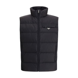 Prada Black Recycled Polyamide Sleveless Jacket