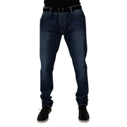 Dolce & Gabbana Blue Washed Cotton Stretch SkinnyDenim Jeans