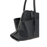 The Attico Black Calf Leather Bos Taurus Shoulder Bag