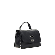 Zanellato Black Calf Leather Bos Taurus Shoulder Bag