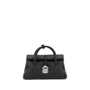 Zanellato Black Calf Leather Bos Taurus Shoulder Bag