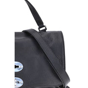 Zanellato Black Calf Leather Bos Taurus Shoulder Bag