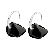 GC Black Silver Earrings