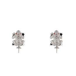 Lancaster White Silver Earrings