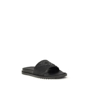 Fendi Black Rubber Flat Sandals