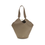 Khaite Beige Calf Leather Bos Taurus Shoulder Bag