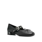 Miu Miu Black Calfskin Mid Heel Pumps